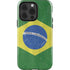 Brazil Flag Distressed iPhone 15 Pro Impact Case